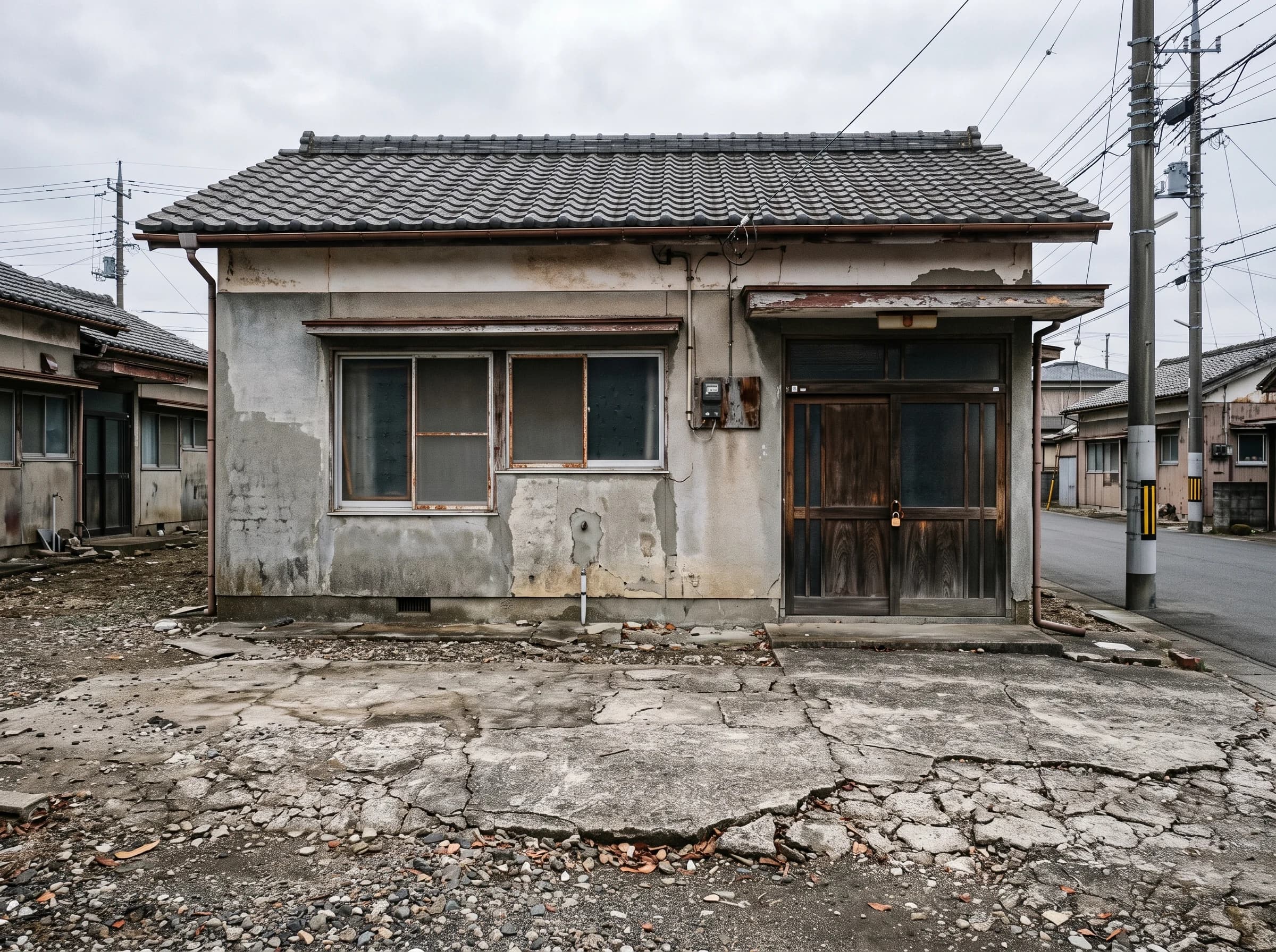 施工前の飾り気のない住宅外構